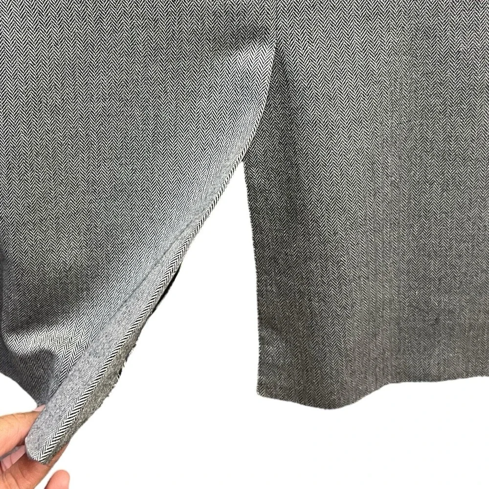 Jos A Bank Sport Coat 44L Grey Herringbone Silk‎ Camelhair Notched Lapel Classic